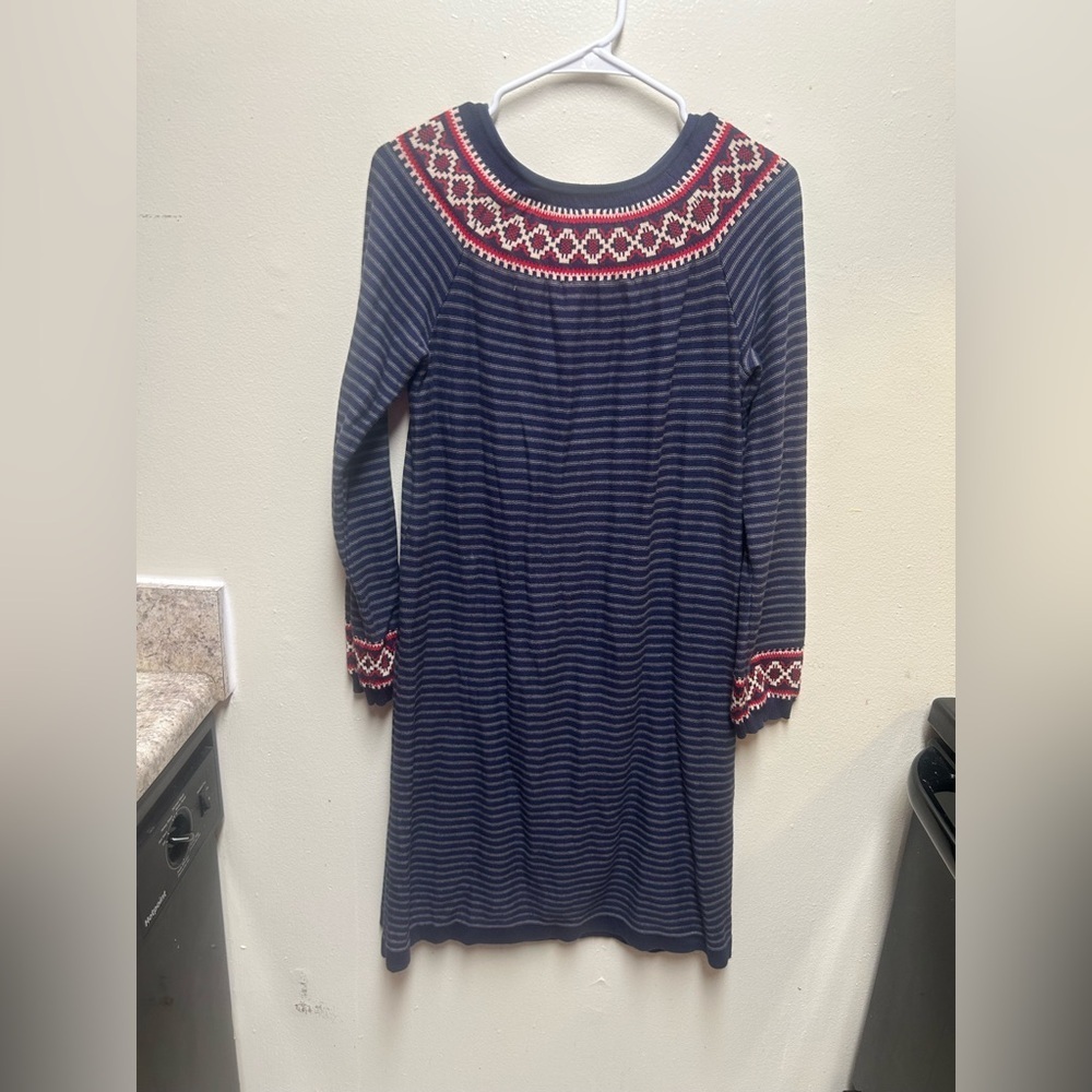 Hanna Andersson fair isle sweater dress medium